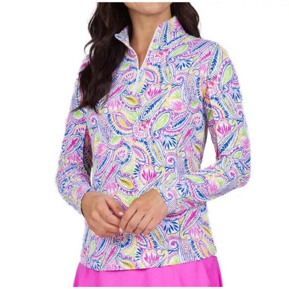 IBKUL Women's Long Sleeve Paisley Top - Multicolor - Picture 4 of 10